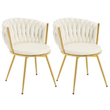 Set van 2 luxe BukkitBow draaibare velvet eetkamerstoelen met modern ontwerp en comfortabele zitting.