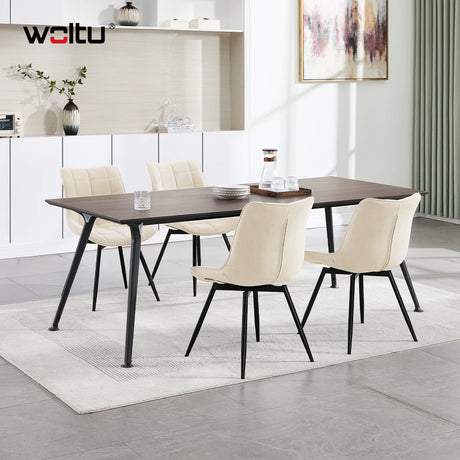Set van 4 moderne BukkitBow luxe draaibare velvet eetkamerstoelen met comfortabele zittingen en stijlvolle design.