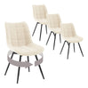 Set van 4 moderne BukkitBow luxe draaibare velvet eetkamerstoelen, comfortabele zitplaatsen met elegante afwerking.