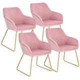 Luxe BukkitBow eetkamerstoel met velours bekleding, metalen poten en zithoogte van 46 cm, comfortabel en multifunctioneel.
