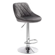 Luxe BukkitBow fluvelen barkruk met verstelbare hoogte, draaibaar chroom onderstel en modern design voor in de bar of keuken.