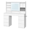 Luxe BukkitBow kaptafel met schuifspiegel, 9 laden, stopcontact en USB-poort, ideaal voor make-up en sieraden.