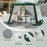 Luxe BukkitBow partytent 3x3m met muggennet en UV-bescherming voor buitenevenementen en feesten.