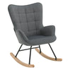 Luxe BukkitBow relaxstoel met moderne wing-vorm, zachte ribfluwelen bekleding, metalen poten en een zithoogte van 46 cm.