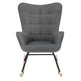 Luxe BukkitBow relaxstoel met zachte ribfluwelen bekleding, stevige metalen poten, moderne wingstijl en 46 cm zithoogte.