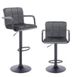 Luxe velvet barkrukken van BukkitBow met armleuning, verstelbare hoogte, set van 2, elegant design voor bar of keuken.