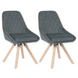 Set van 2 luxe velvet eetkamerstoelen van BukkitBow met 360° draaifunctie, elegante en comfortabele zitplaatsen.