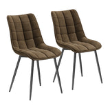 Set van 2 BukkitBow luxe velvet eetkamerstoelen met metalen poten, elegante en comfortabele zitplaatsen voor de eetkamer