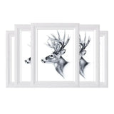 Massieve houten fotolijst van BukkitBow, modern ontwerp, 5-delige set in diverse maten voor stijlvolle fotopresentatie.