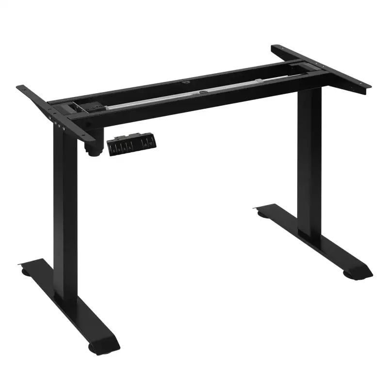 Verstelbare BukkitBow metalen frame voor zit-sta bureau met 2 motoren, anti botsing en geheugensloten, geschikt voor werkplek.