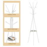 Wit BukkitBow metalen kledingrek met driehoek, plankje en 9 haken, 180 cm hoog, modern en functioneel design