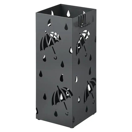 BukkitBow metalen paraplustandaard met regenwater en paraplu-ontwerp, roestvrij en duurzaam, 20x20x49cm, multifunctioneel gebruik.