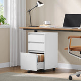 BukkitBow mobiele archiefkast met 3 laden, wielen en rolcontainer, geschikt als bureau organizer voor kantoor en woonkamer