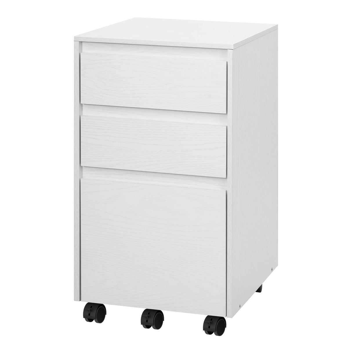 BukkitBow mobiele archiefkast met 3 laden en wielen, rolcontainer voor kantoor en woonkamer, bureau organizer, stevig en praktisch