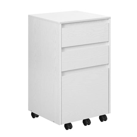 BukkitBow mobiele archiefkast met 3 laden, wielen en rolcontainer, geschikt als bureau organizer voor kantoor en woonkamer