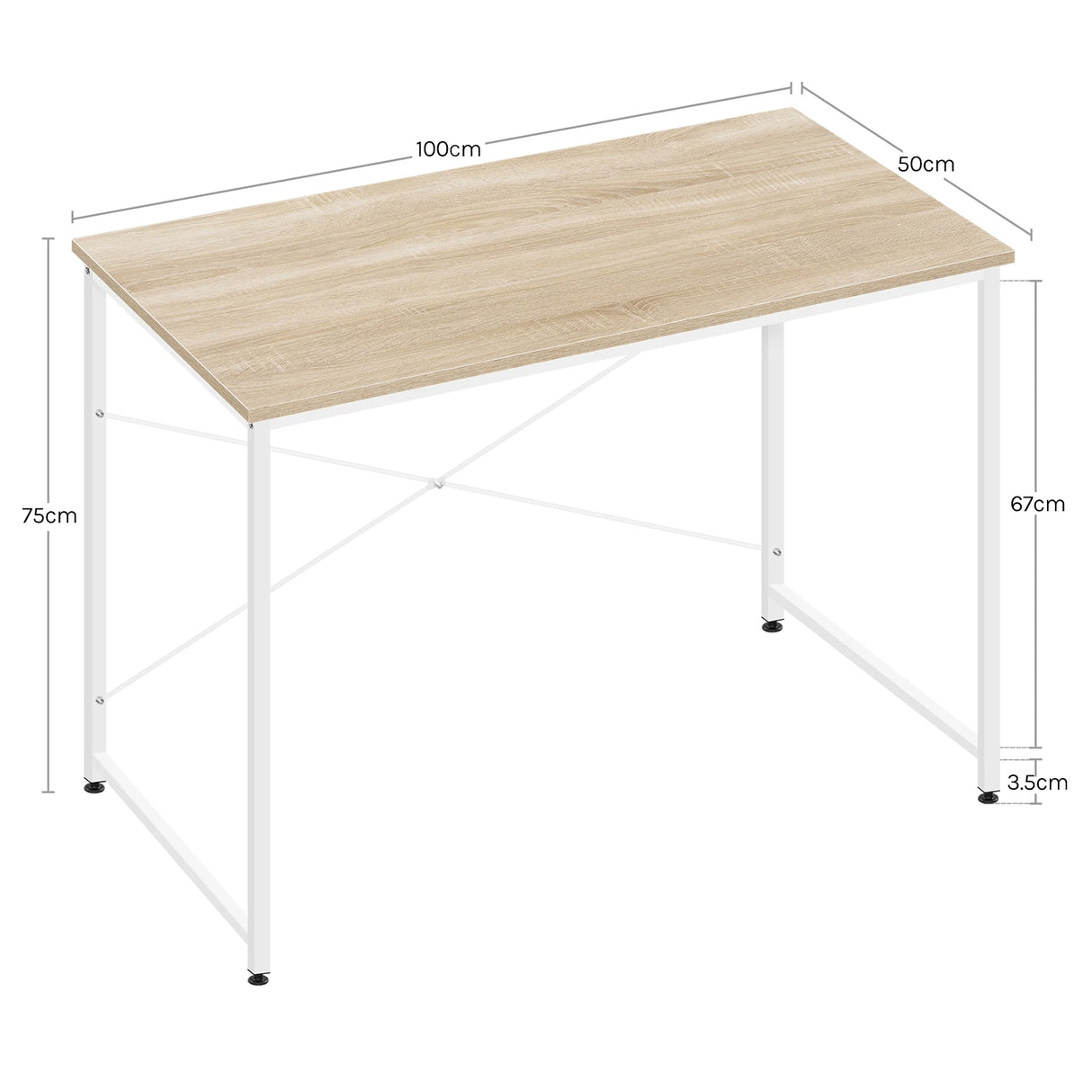 BukkitBow - Modern Bureau met Metalen Frame - Industrieel & Robuust