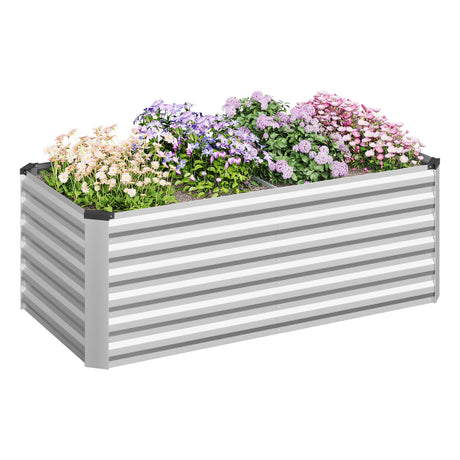 BukkitBow moderne verzinkte metalen kweekkast of moestuinbak, weerbestendig en roestvrij, geschikt voor tuinieren en plantenkweek