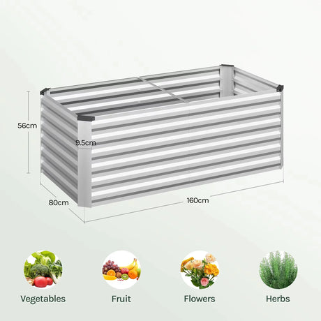 BukkitBow moderne verzinkte metalen kweekkast voor moestuin, weerbestendig en roestvrij, geschikt voor het kweken van planten en groenten.