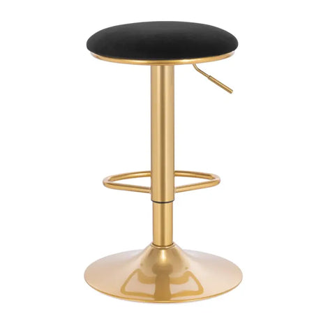 Moderne BukkitBow barkruk met fluwelen zitting, metalen frame, verstelbare hoogte, 360° draaibaar en voetsteun, zithoogte 61-82 cm.