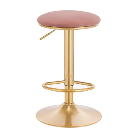 Moderne BukkitBow barkruk met fluwelen zitting, metalen frame, verstelbare zithoogte, 360° draaibaar en voetensteun, zithoogte 61-82cm.