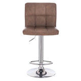 Moderne BukkitBow barkruk met kunstleer en metalen frame, ergonomisch, verstelbaar en 360° draaibaar, tot 120 kg draagkracht.