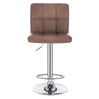 Moderne BukkitBow barkruk met kunstleer en metalen frame, ergonomisch, verstelbaar en 360° draaibaar, tot 120 kg draagkracht.