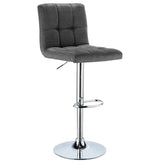 Moderne BukkitBow barkruk met linnen zitting, verchroomd staal, verstelbaar en draaibaar, zithoogte 60-82 cm, comfortabel ontwerp