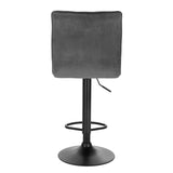 Moderne BukkitBow barkruk met synthetisch leer of fluweel, verstelbaar en draaibaar, met stalen frame en ergonomisch ontwerp.