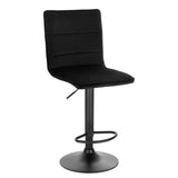 Moderne BukkitBow barkruk met synthetisch leer of fluweel, verstelbaar en draaibaar, ergonomisch design, zithoogte 59-79cm, met stalen frame.