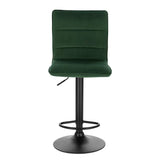 BukkitBow moderne barkruk met synthetisch leer of fluweel, verstelbaar en draaibaar, stalen frame, ergonomisch design, zithoogte 59-79cm
