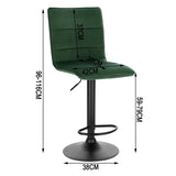 Moderne BukkitBow barkruk met synthetisch leer of fluweel, verstelbaar en draaibaar, ergonomisch ontwerp, zithoogte 59-79 cm.