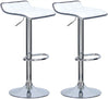 Moderne verstelbare barkruk van BukkitBow met verchroomd staal en kunstleer, ergonomische zitting, hoogte 54-76 cm.