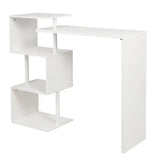 Moderne BukkitBow bartafel met vakken in wit, zwart of donkerbruin, 97,5x38cm, maximale belasting 100kg.