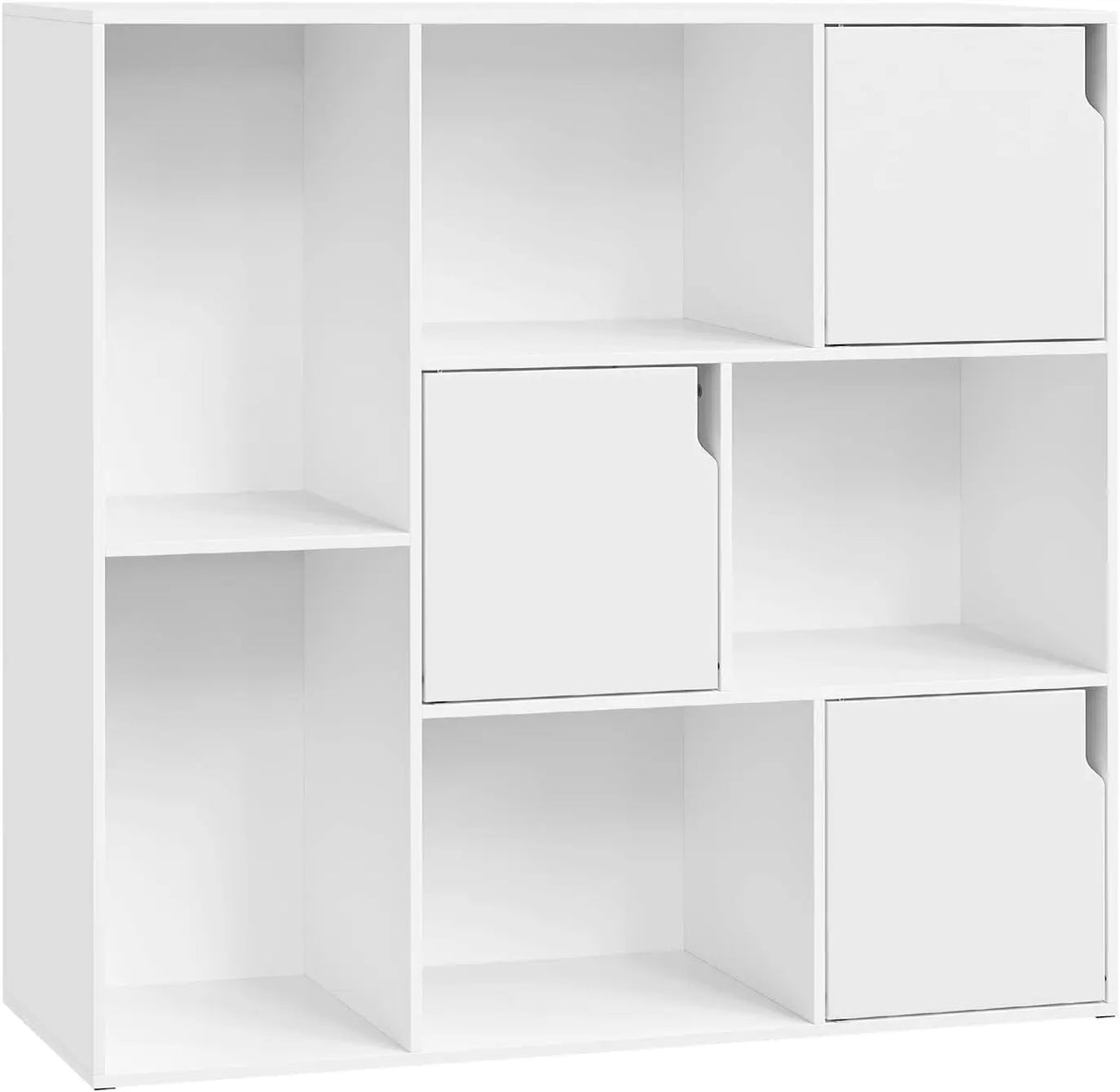 BukkitBow - Moderne Boekenkast met 8 Vakken en Deuren - FSC Hout