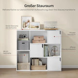 BukkitBow - Moderne Boekenkast met 8 Vakken en Deuren - FSC Hout