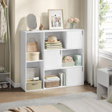 BukkitBow - Moderne Boekenkast met 8 Vakken en Deuren - FSC Hout