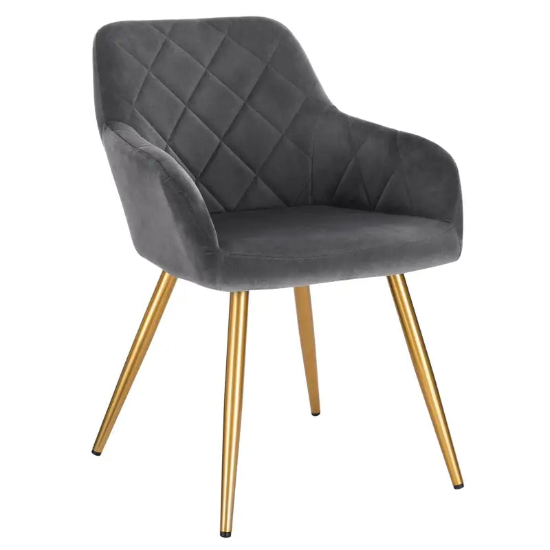 Moderne BukkitBow eetkamerstoel van stof en fluweel, ergonomisch, comfortabel en stevig met een zithoogte van 47 cm.