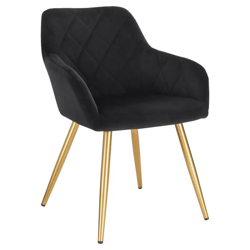 Moderne BukkitBow eetkamerstoel van stof en fluweel, ergonomisch en comfortabel met een zithoogte van 47 cm.