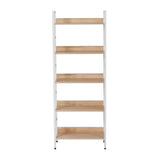 Moderne BukkitBow boekenkast met 5 open planken, stevig en duurzaam, 60x27,5x160 cm, veelzijdig design voor woonkamer of kantoor.