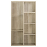 Moderne BukkitBow boekenkast met 7 vakken in Scandinavisch design, gemaakt van hout met strakke lijnen en minimalistische stijl.