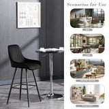 Moderne BukkitBow velvet barkruk met rugleuning en voetensteun, comfortabele zit en stijlvolle uitstraling voor in de keuken of bar