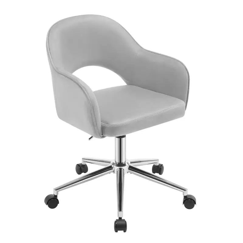 Moderne velvet bureaustoel van BukkitBow met armleuningen, ergonomisch, hoogte verstelbaar en zachte fluwelen stof.