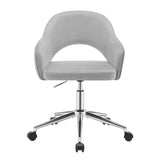 Velvet bureaustoel van BukkitBow met armleuningen, ergonomisch ontwerp, hoogte verstelbaar en zachte fluweel stof.
