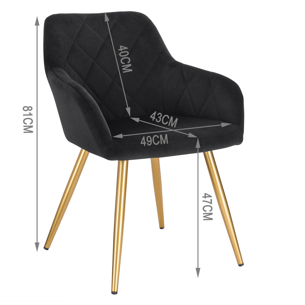 Moderne velvet eetkamerstoel van BukkitBow met armleuningen en metalen poten, comfortabele en stijlvolle eetkamerstoel.