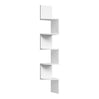 Moderne zigzag wandplank van BukkitBow met 5 niveaus, hoekmontage, houten wandplank voor decoratie en opbergruimte.