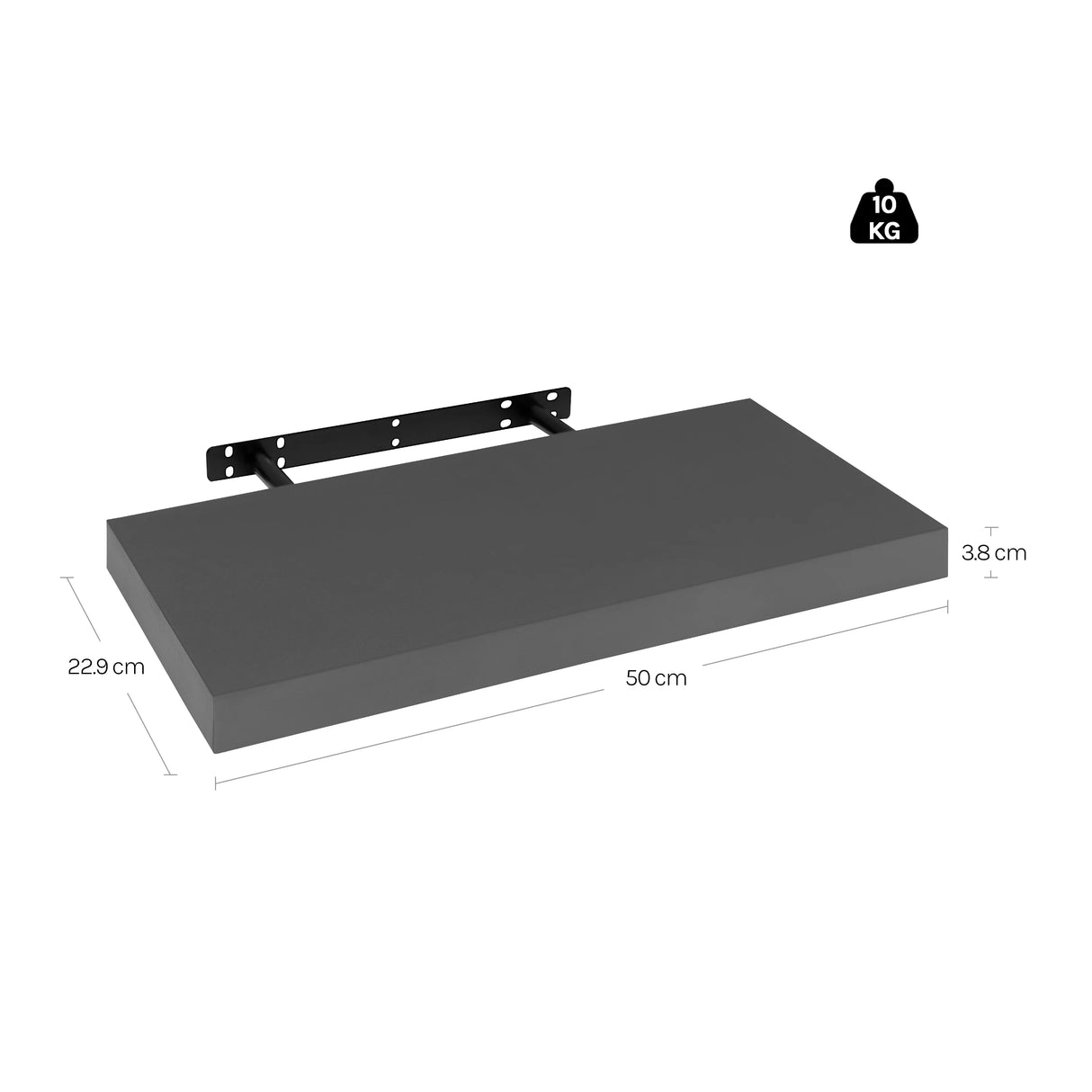 BukkitBow - Moderne Zwevende Wandplank met Onzichtbare Bevestiging