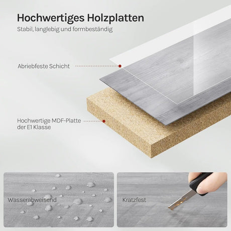 Moderne BukkitBow zwevende wandplank met verborgen bevestiging en houtlook, perfect voor een strakke en stijlvolle muurdecoratie.