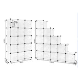 BukkitBow modulair opbergsysteem met 15 cubes en magnetische deuren, zwart metalen opbergrek voor organisatie en opslag