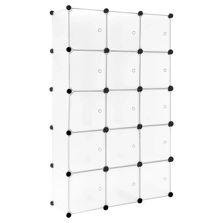 BukkitBow modulair opbergsysteem met 15 cubes en magnetische deuren, opbergrek voor organisatie en opslag.
