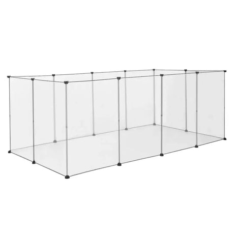Modulaire BukkitBow knaagdierenren met stevige panelen voor konijnen en kleine dieren, afmetingen 100x200x70 cm, geschikt voor knaagdieren.